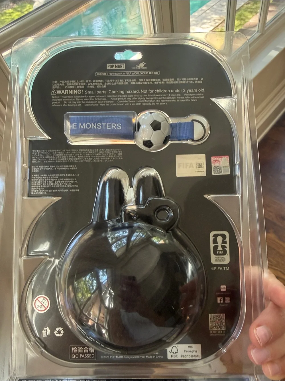 The Monsters FIFA World Cup Vinyl Plush Pendant - Black & Blue